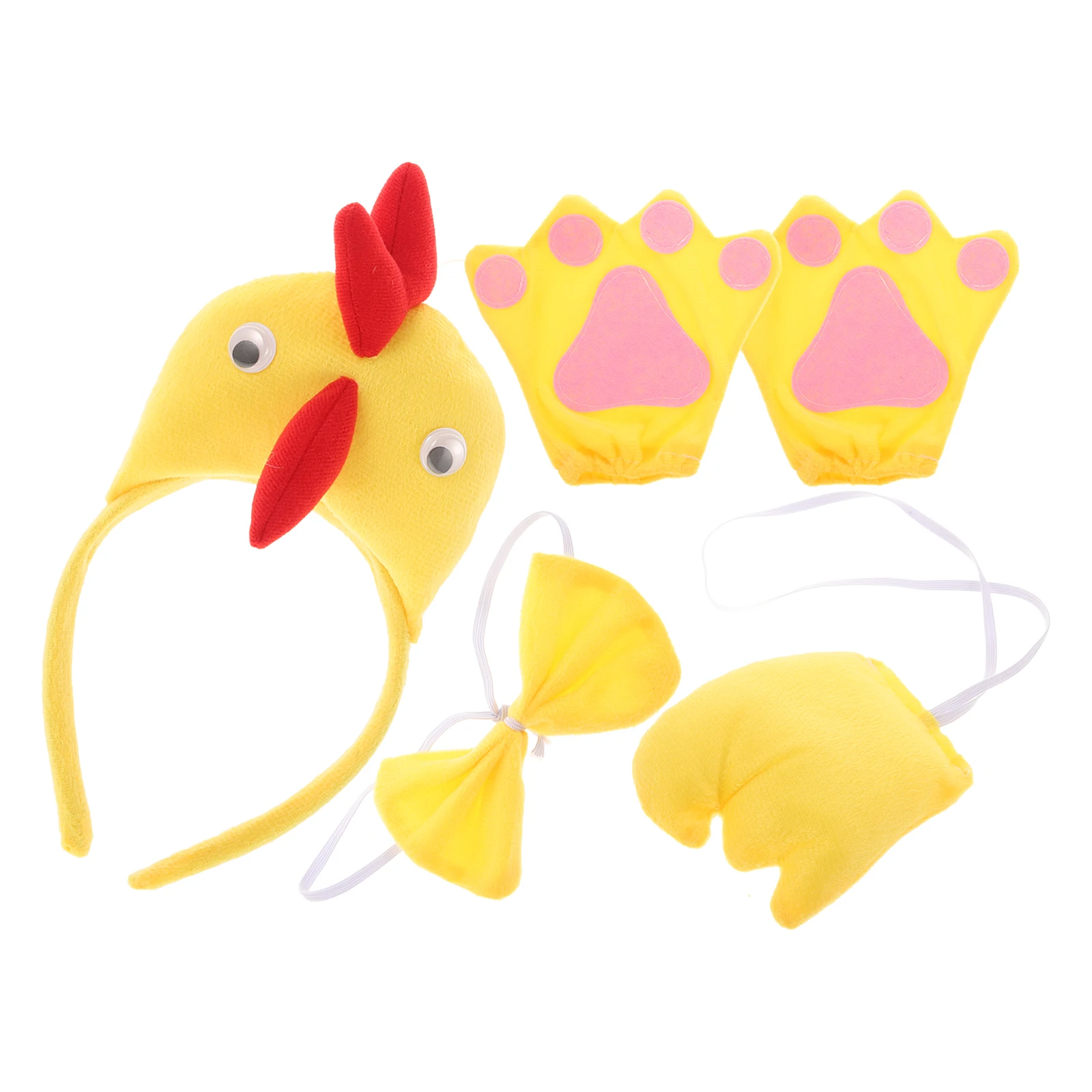 

1 set Lovely Animal Ear Headband Set Cute Chick Costume For Cosplay Party Decor Accessories Lightweight Comfortable Fabric