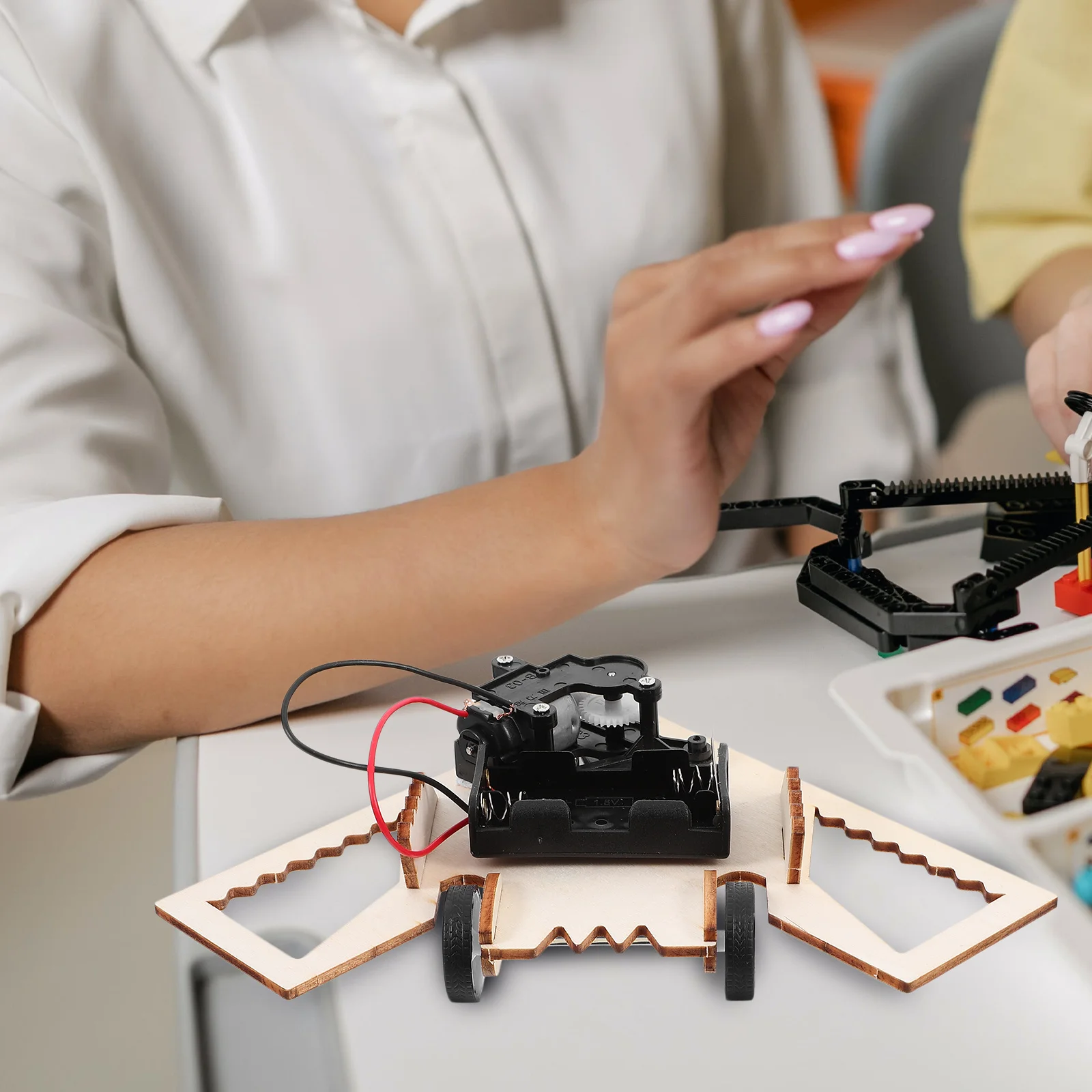 1 conjunto de robô para evitar obstáculos, kit diy, montagem de haste educacional, experimento científico, aprendizagem prática, conjunto de construção de robô