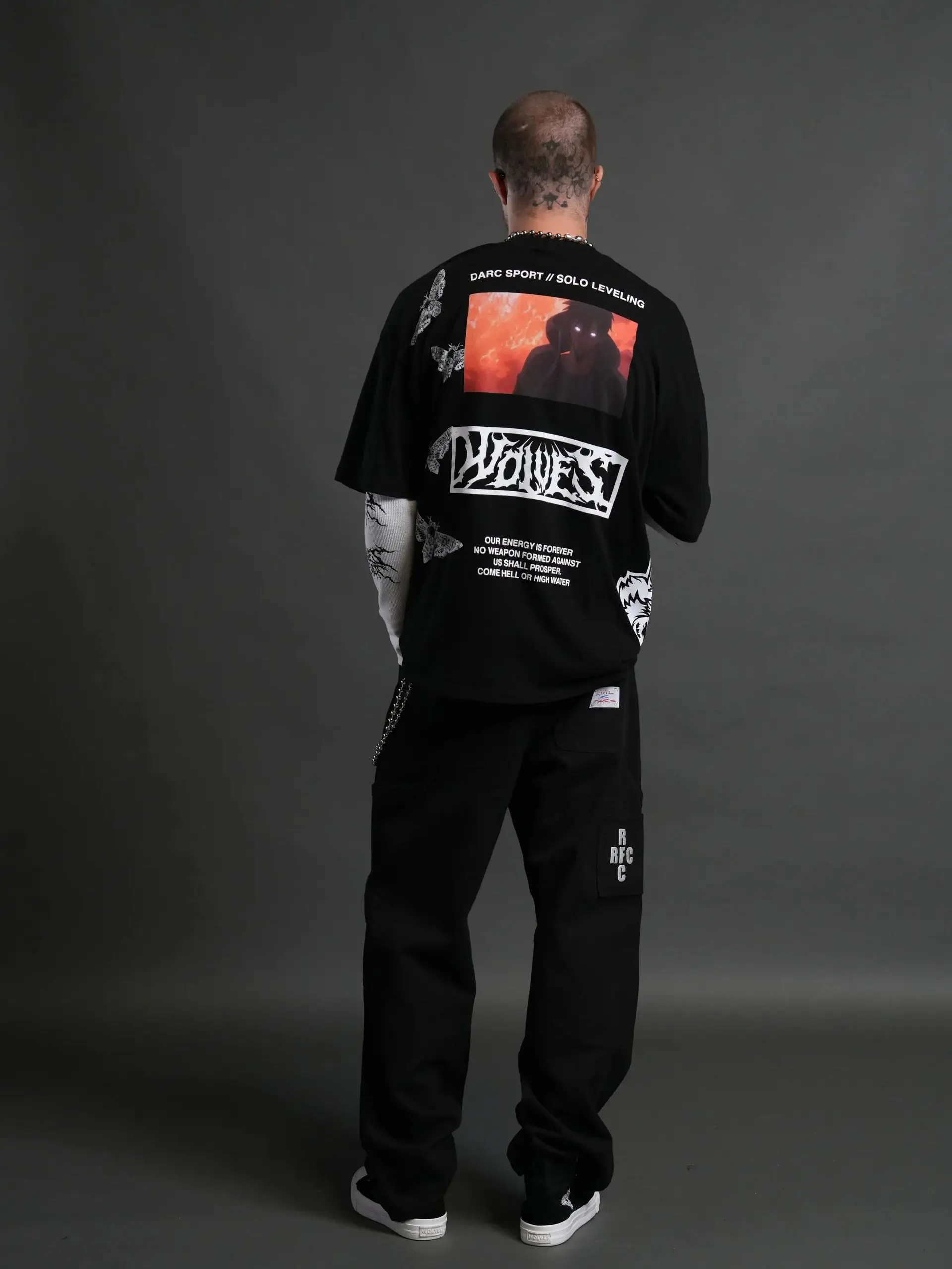 

SPORTS CLUB Anime Pattern Printed T Shirts Pure Cotton Short Sleeved Street Versatile US SIZE Leisure Oversize Men Women T-shirt