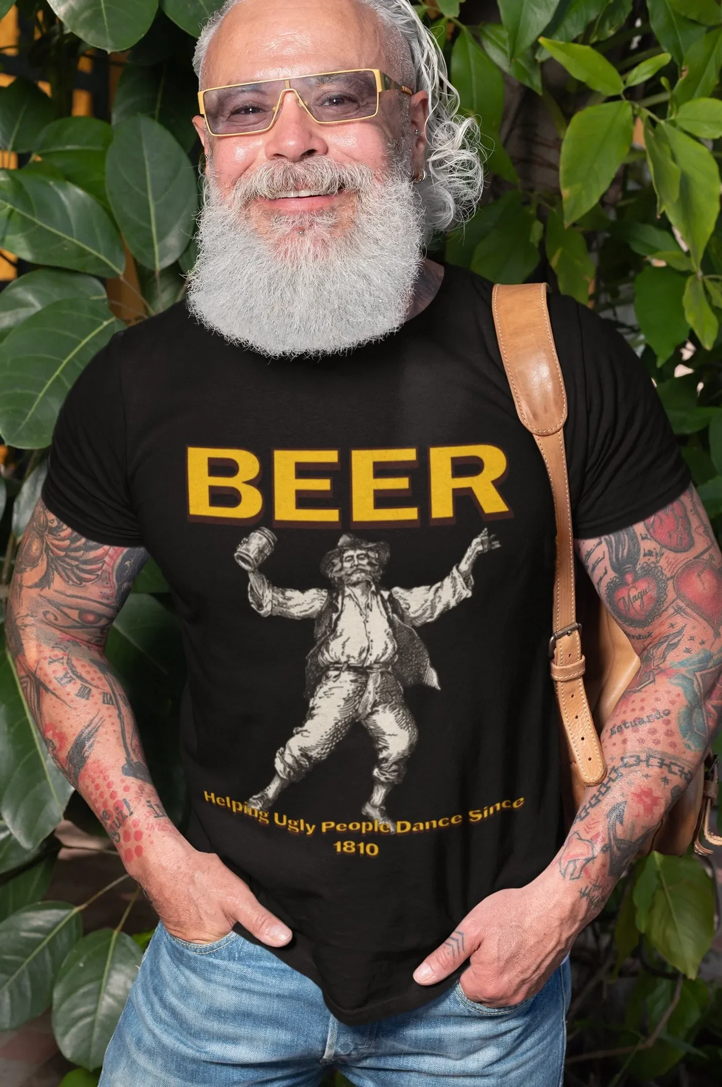 Beer Helping Ugly People Dance Funny T shirt Drinking Oktoberfest Unhinged