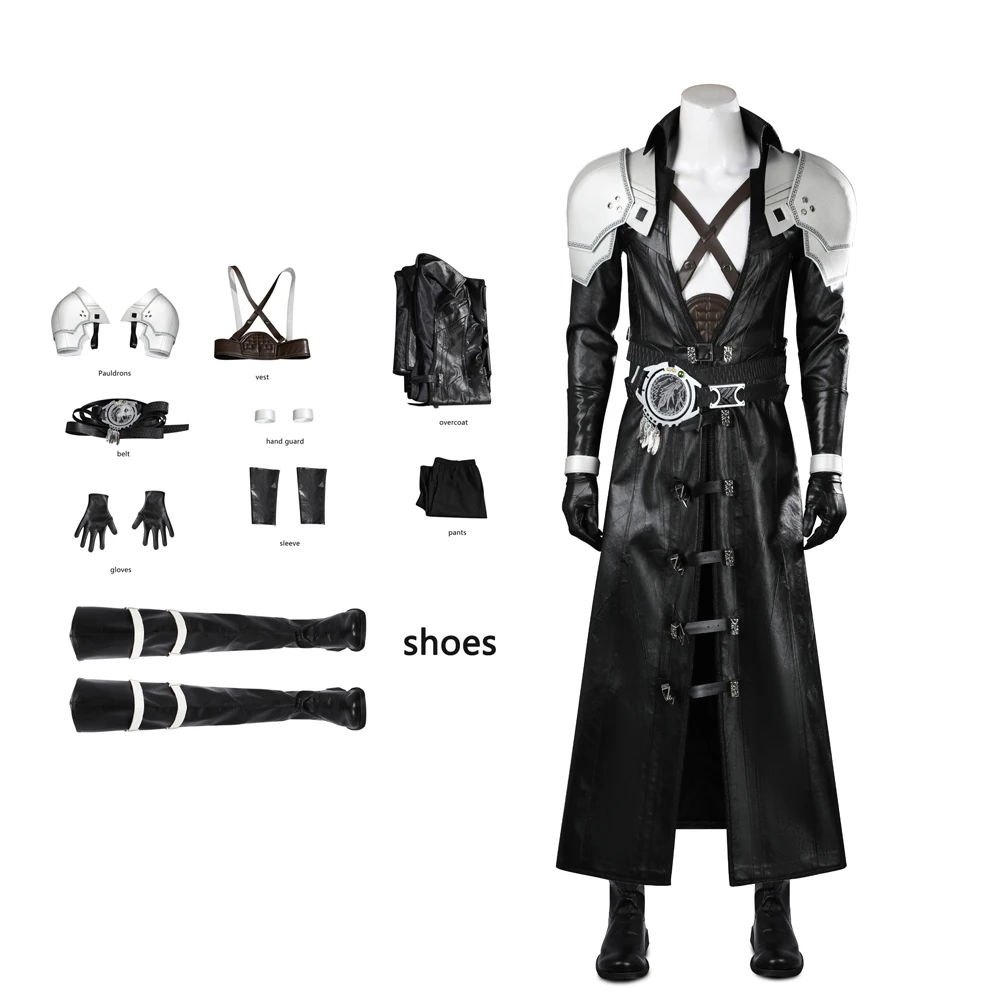 

Halloween Carnival Final Fantasy VII Rebirth Safiros Role Playing Combat Suit High Quality Uniform Men's Jacket Tank Top Pants