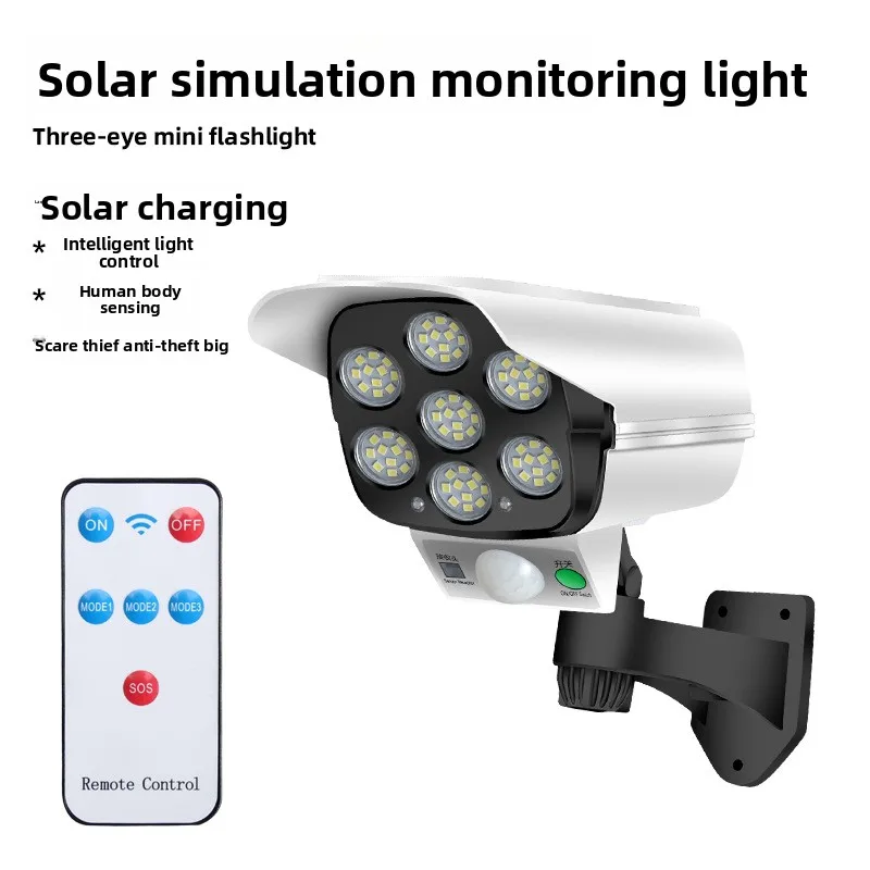 

Солнечный индукционный настенный светильник, имитация мониторинга, ложная камера, светодиодный сильный противоугонный пульт дистанционного управления, беспроводной мониторинг света