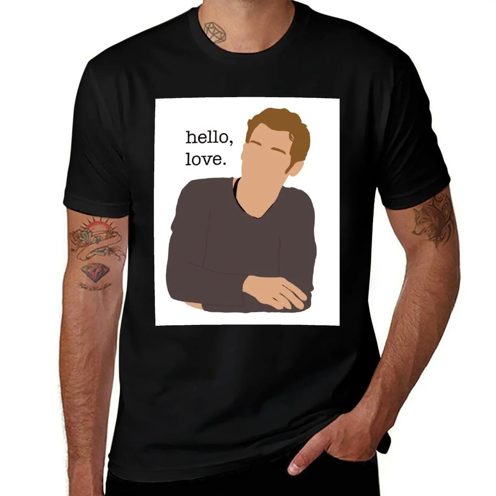 Футболка Klaus Mikaelson art, футбольная футболка с аниме, летний топ, одежда больших размеров, одежда для мужчин