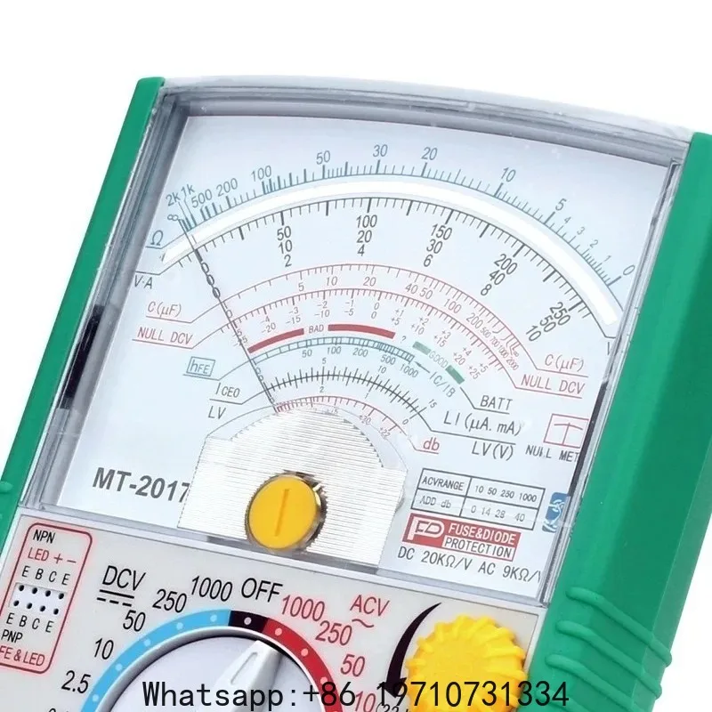 Analog Pointer Multimeter MT-2017 MT-2019 Safety Standard Protective Function Ohm Test Meter DC AC Voltage Current Tool