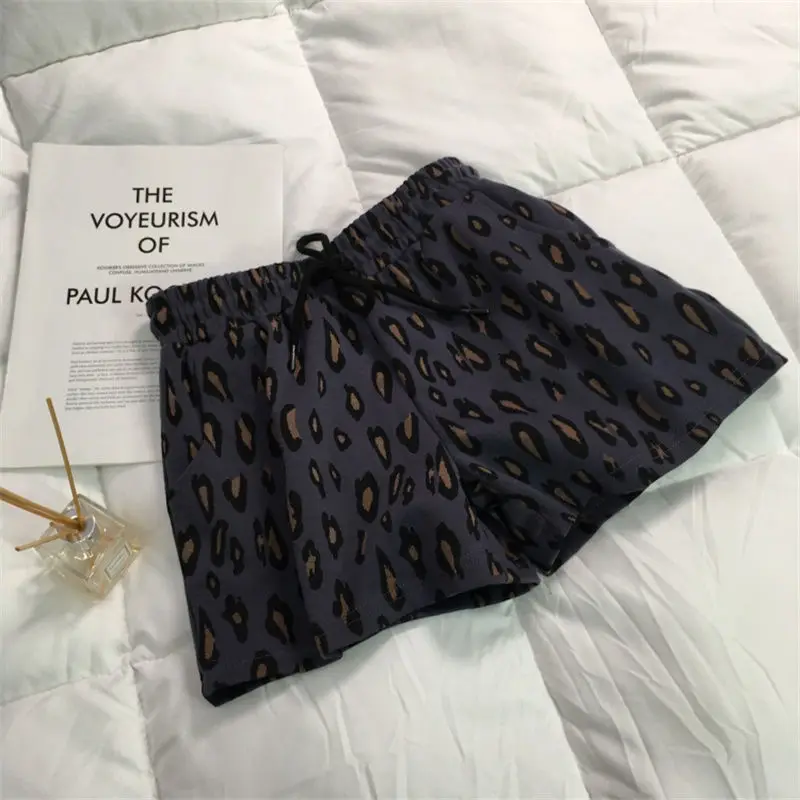 2025 New Bottoms Sexy Leopard Print Women Shorts Pantalones Cortos De Mujer High Waist Casual Fashion Summer Oversized Shorts
