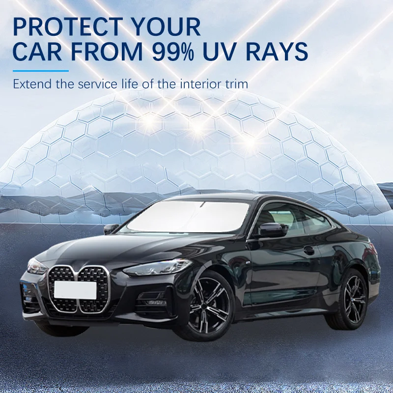 

Car Windshield SunShade Sun Visor Foldable Parasol Blocks UV Rays For BMW 4 Series F32 F33 F36 G22 G26