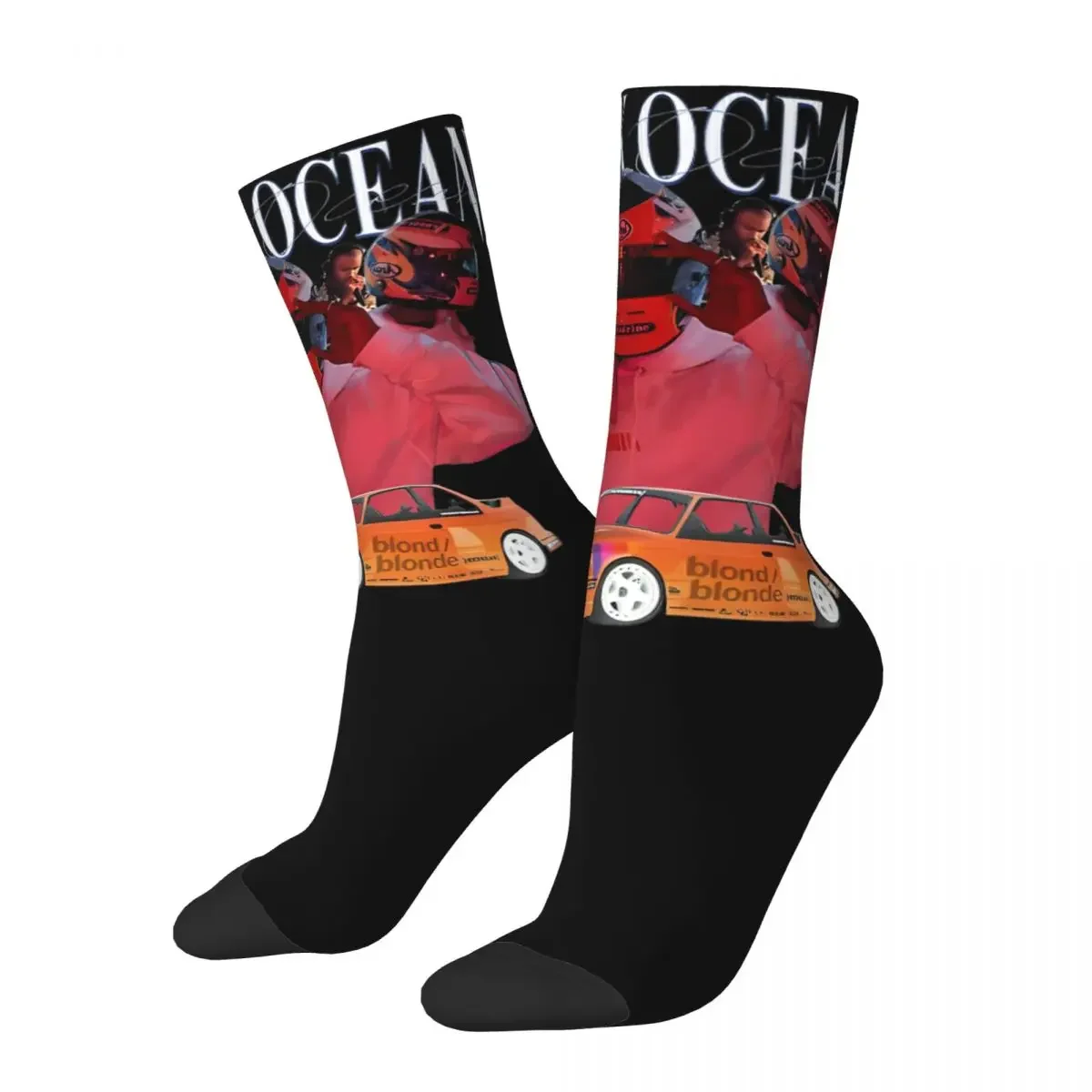 Vintage Frank O-Ocean Blond Album Socks Cotton Fashion Cool Rapper Socks High Quality Middle TubeCrew Socks Suprise Gift Idea