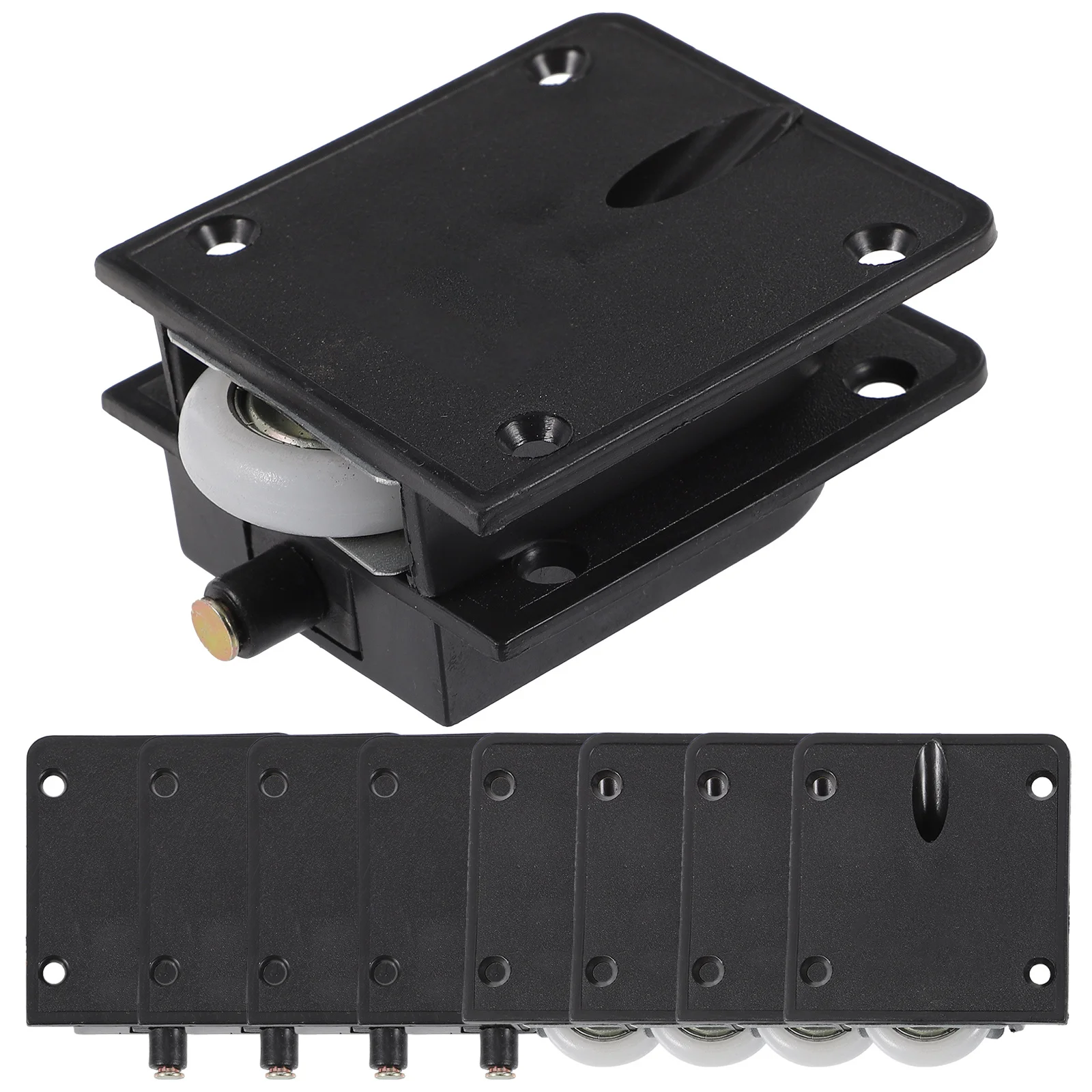 

10pcs Silent Sliding Door Roller Heavy Duty Cabinet Guide Pulley For Display Cases Bookcases Wardrobes Patio Doors Home