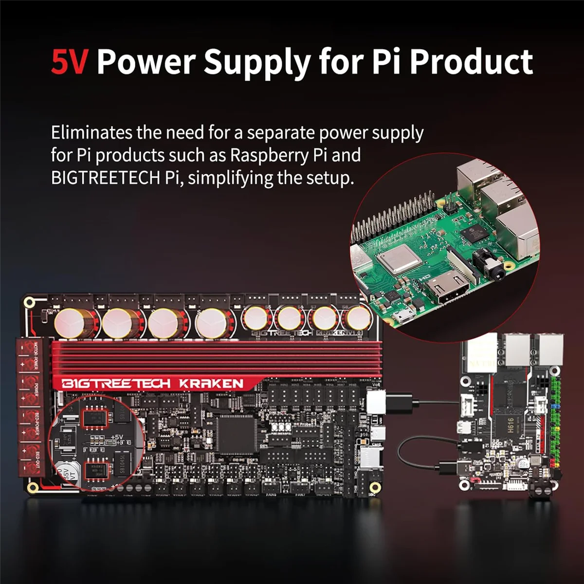 N35R_DU BIGTREETECH Kraken Control Board Onboard 8xTMC2160 Drivers