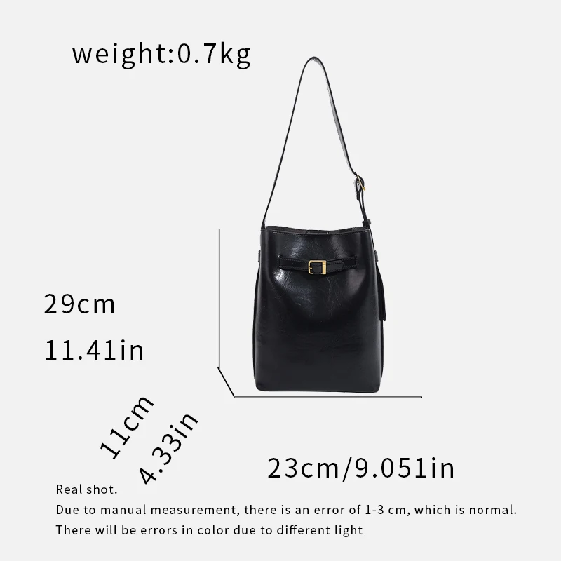 Bucket Bag Natural PU Leather Women\'s Mother-in-Law Bag Luxury Brand Casual Bucket Bag 2023 Fashion Trend Crossbody ZADIGBag