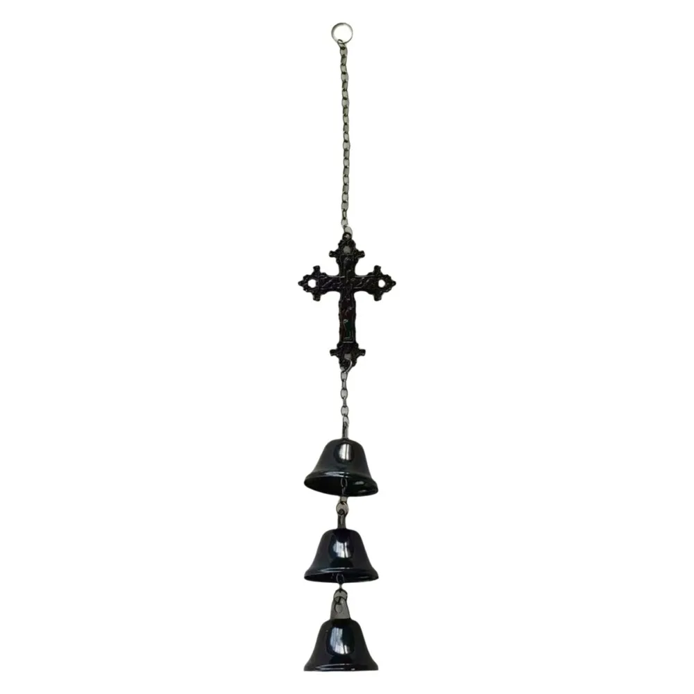 Funny Retro Halloween Wind Chime Gothic Spooky Wall Mounted Bells Fade Resistant Waterproof Spider Web Wind Chime Holiday