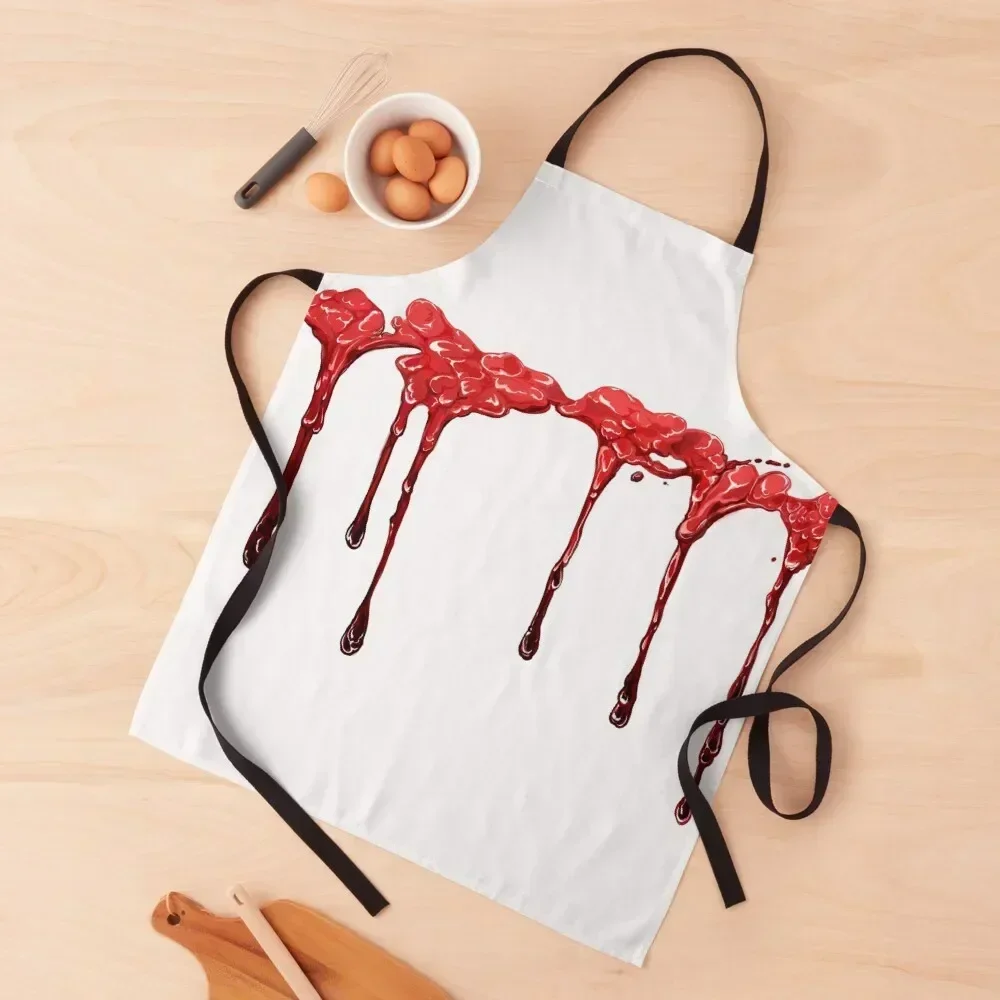 

Blood Splash - Halloween Horror Apron Kitchen Front christmas 2025 kitchen jacket woman Household Items Useful Apron