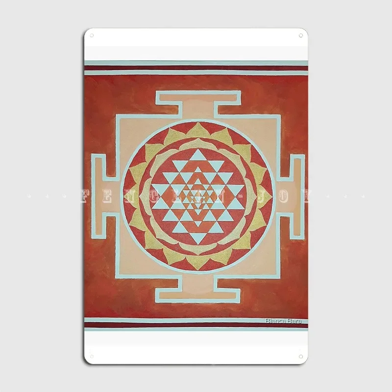 Tripura Sundari Yantra-Sri Yantra Metal Plaque Poster Cinema Kitchen Kitchen Create Plaques Tin Sign Posters