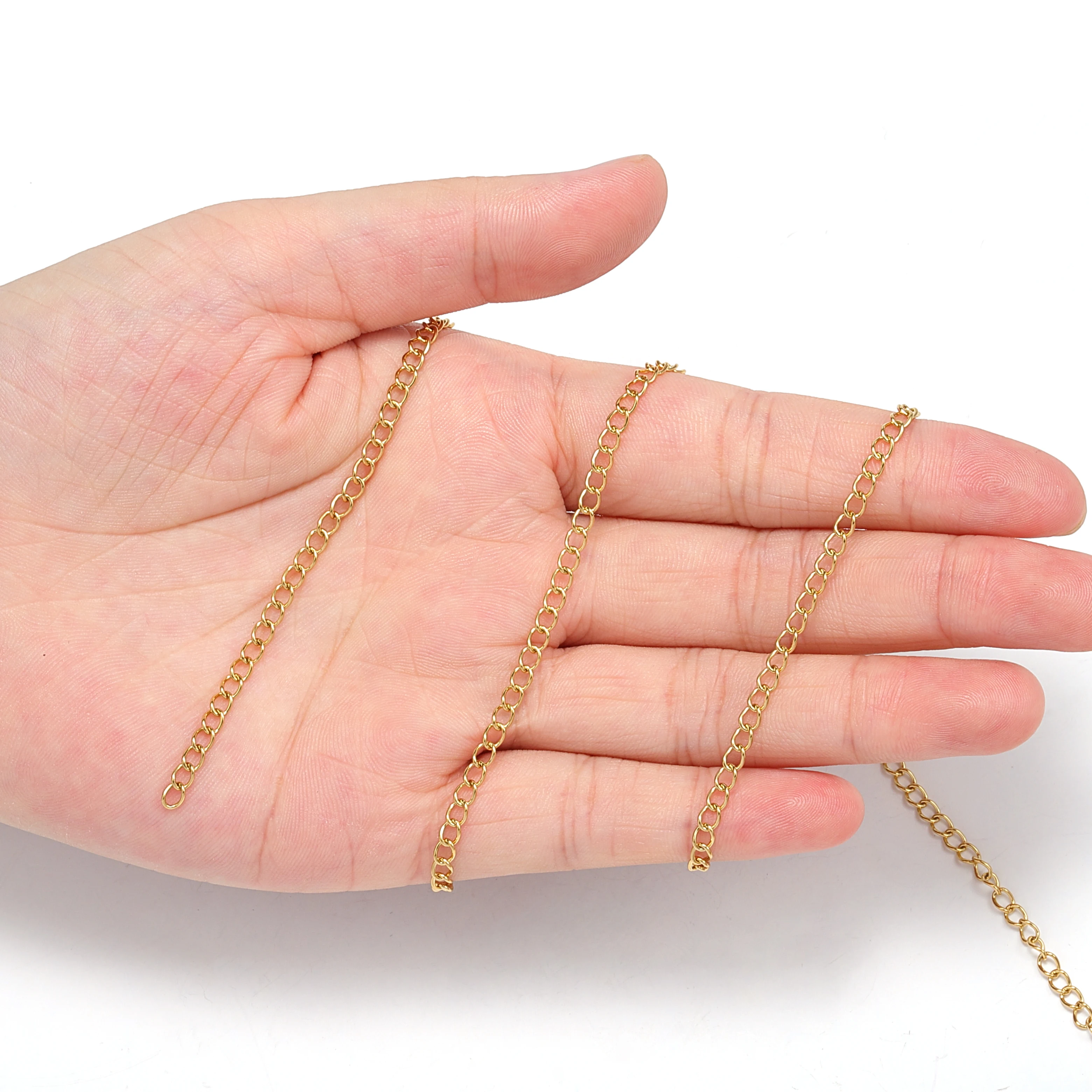2Meters 2/3/4mm Stainless Steel Extension Chain Tail Chain for DIY Necklace Bracelet Body Chain Jewelry Making Accessories image 4