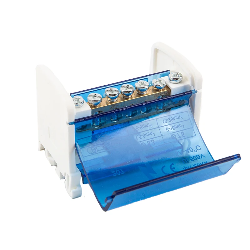 

Din Rail Terminal Block WDH207 Power Distribution Box Modular Screw Connection Block Universal Electric Wire Junction Box