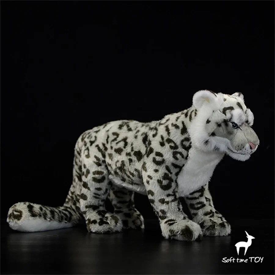 50cm Snow Leopard High Fidelity Anime Cute Plushie Snow Panther Plush Toys Lifelike Animals Simulation Stuffed Doll Toy