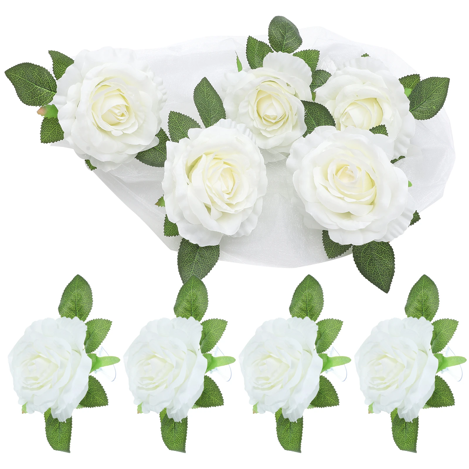 

Decoration of The Front Wedding Floor Car Decorations Fake Flower Accessory Roses