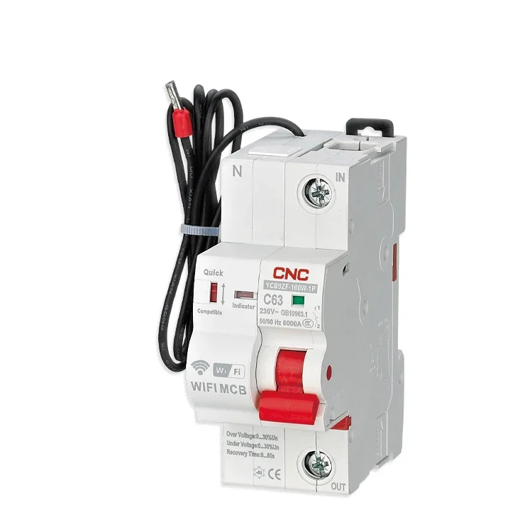 OEM/ODM 1/2/3/4 Pole Tuya Remote Control Smart Wifi Mini Circuit Breaker Din Rail Miniature Mcb