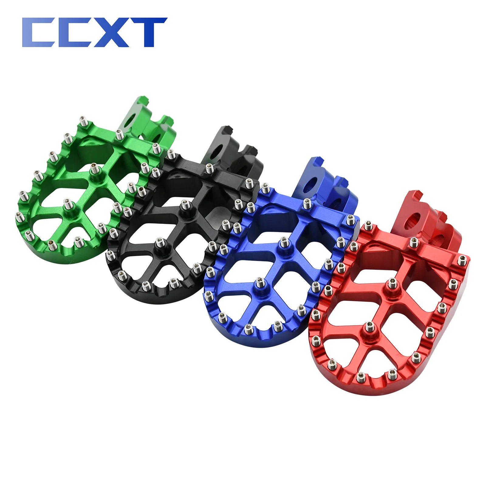 Motocross CNC Aluminum Rests Pedals Footpegs Foot Pegs For Kawasaki KX KLX KXF 250 450 250F 450F 250X 450X 450R 2006 2007-2021