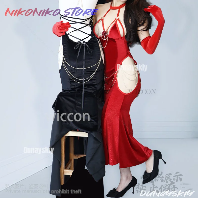อะนิเมะ Jirai Kei ผู้หญิงคอสเพลย์เซ็กซี่กํามะหยี่สีแดงเล็กๆแฟชั่นชุด Lolita Angel Devil ฮาโลวีน Carnaval Party ที่กําหนดเอง
