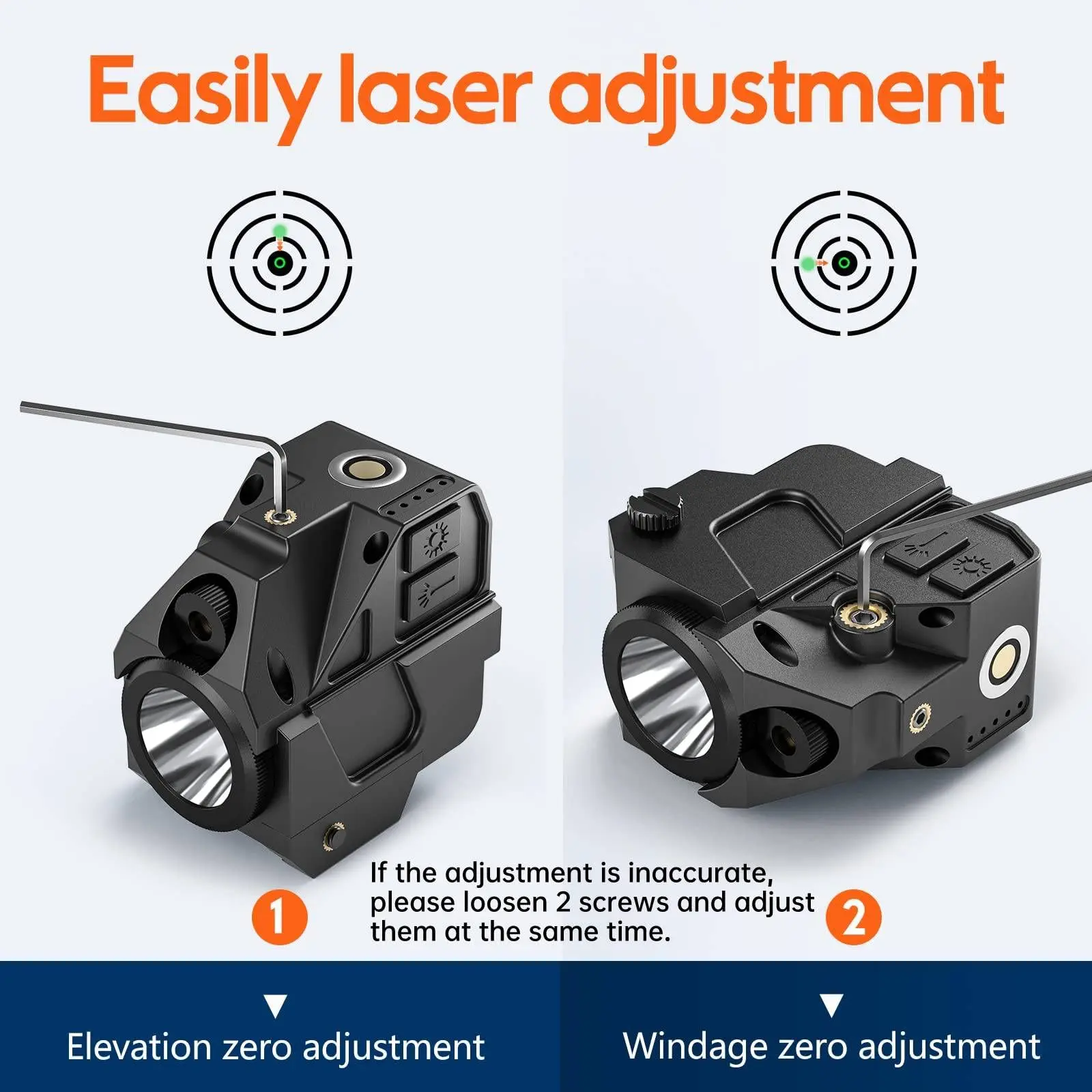 Imagem -06 - Midten Pistola Luz de Mira Laser Vermelha Lanterna Combo 500 Lumens Arma Tática Usb Magnética Recarregável para Pistolas