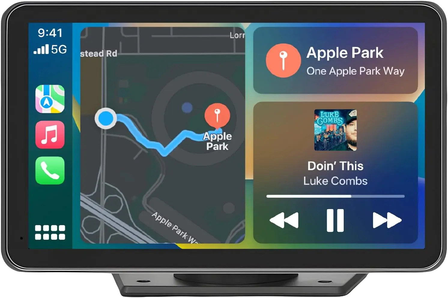 شاشة CarPlay المحسنة لعام 2025 مقاس 7 بوصات عالية الدقة محمولة مع Android Auto، Bluetooth، كاميرا احتياطية، GPS، Siri، راديو FM، AUX، MirrorLink –
