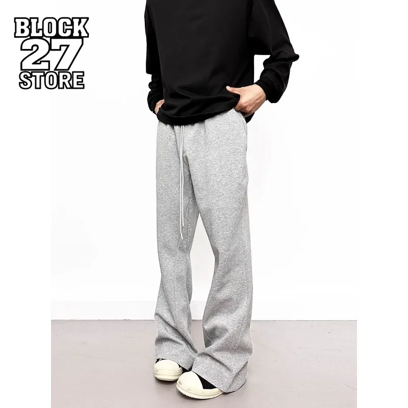 

Мужские расклешенные спортивные штаны в американском стиле Harajuku, свободные прямые брюки, повседневная уличная одежда, мода в стиле ретро, весна-осень-зима