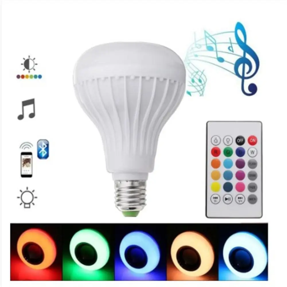 

12w Wireless Bluetooth-compatible Led Bulb Speaker 4 Modes Music Colorful Rgb Intelligent Home Atmosphere Light Decoration