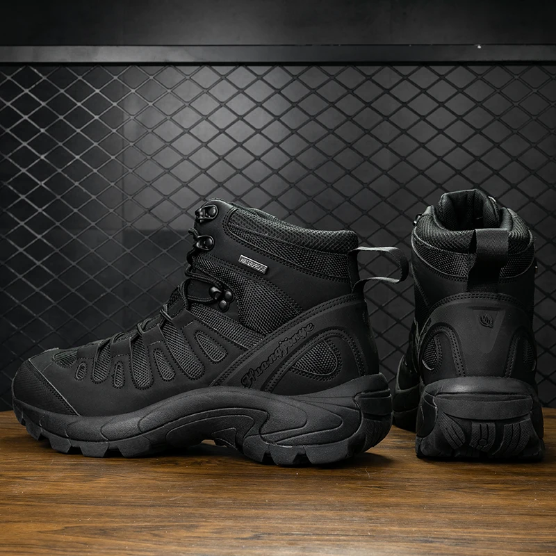 Men Outdoor Snow Boots - Tactical Boots | Warm, Waterproof | Ideal for Training, Hiking, Military, and Mountaineering