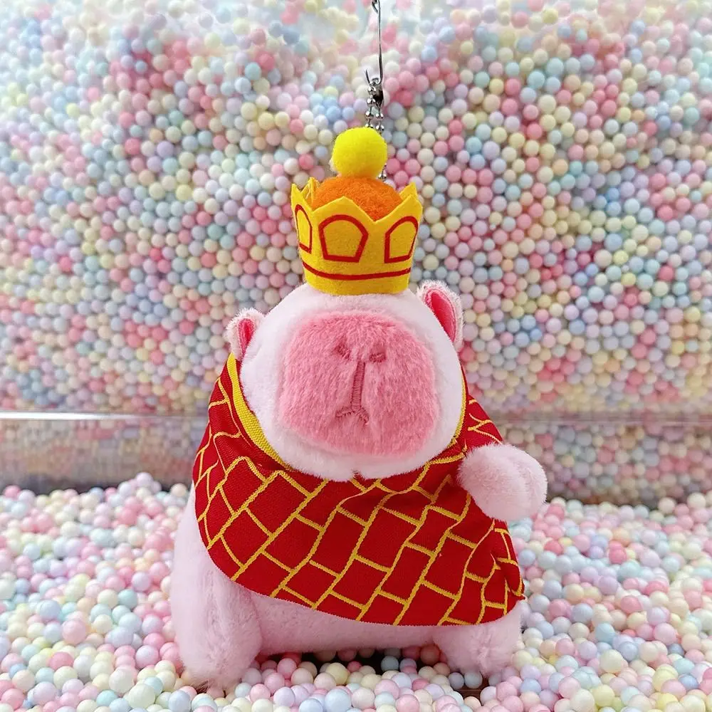 Boneca cápsula de pelúcia rosa para crianças, brinquedo bonito chaveiro pingente bichos de pelúcia acessórios desenhos animados presente