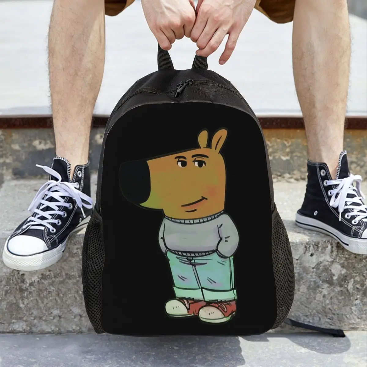 

Chill Guy Backpack Daypack Large Capacity Boys Girls BookBag School Bag Shoulder Bags for Men Women