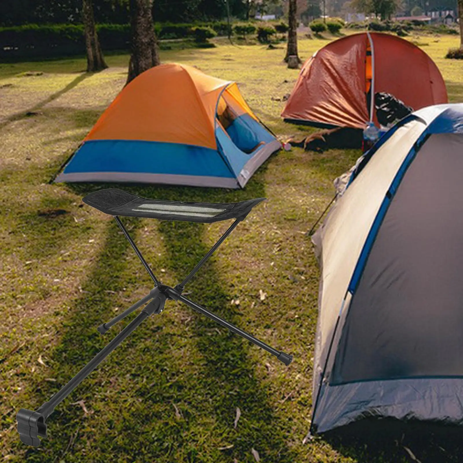 Portable Folding Footrest Camping Foldable Footstool Outdoor Bracket Lazy