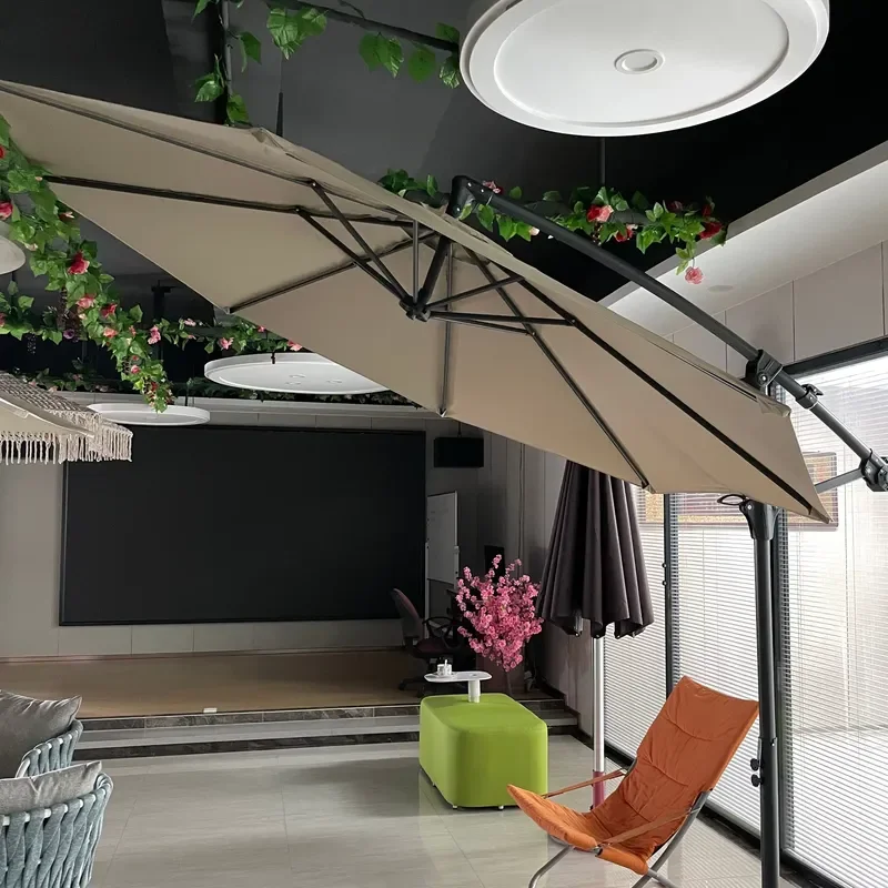 280g Polyester Outdoor Garden Umbrella Commercial Roman Banana Patio Sunshade