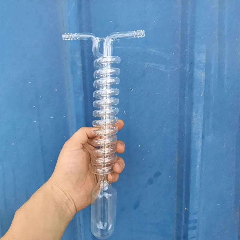 Serpentine cold hydrazine water-cooled condenser vacuum cold trap integrated condenser tube laboratory use