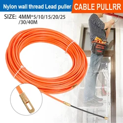 4mm 10/15/40M Cable Puller Nylon Wall Wire Lead Puller Duct Fish Tape Guide Device Electrician Wiring Installation Aid Tool