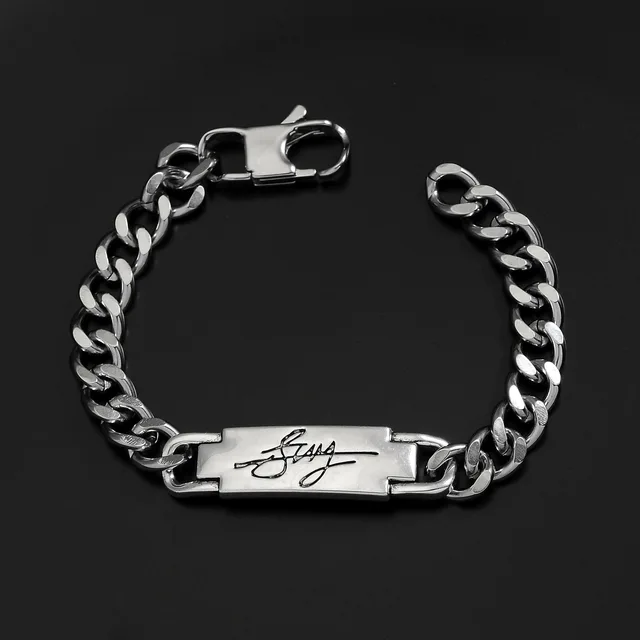Kpop Group Team Leader Bang Chan Design Bracelet Chain logo Trendy letter Bracelets For Fans Approximately 18CM in lengh 4
