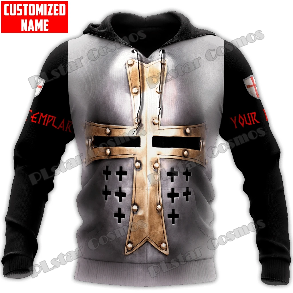 

Knights Templar God is my father Custom name 3D Printed Men's Hoodie & Sweatshirt Unisex Casual Autumn zip-up Jacket QDY19