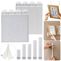 12 Pairs Picture Hanging Strips Heavy Duty Adhesive Poster Strips For Wall Non Punching Damage Picture Home Fixed Velcro