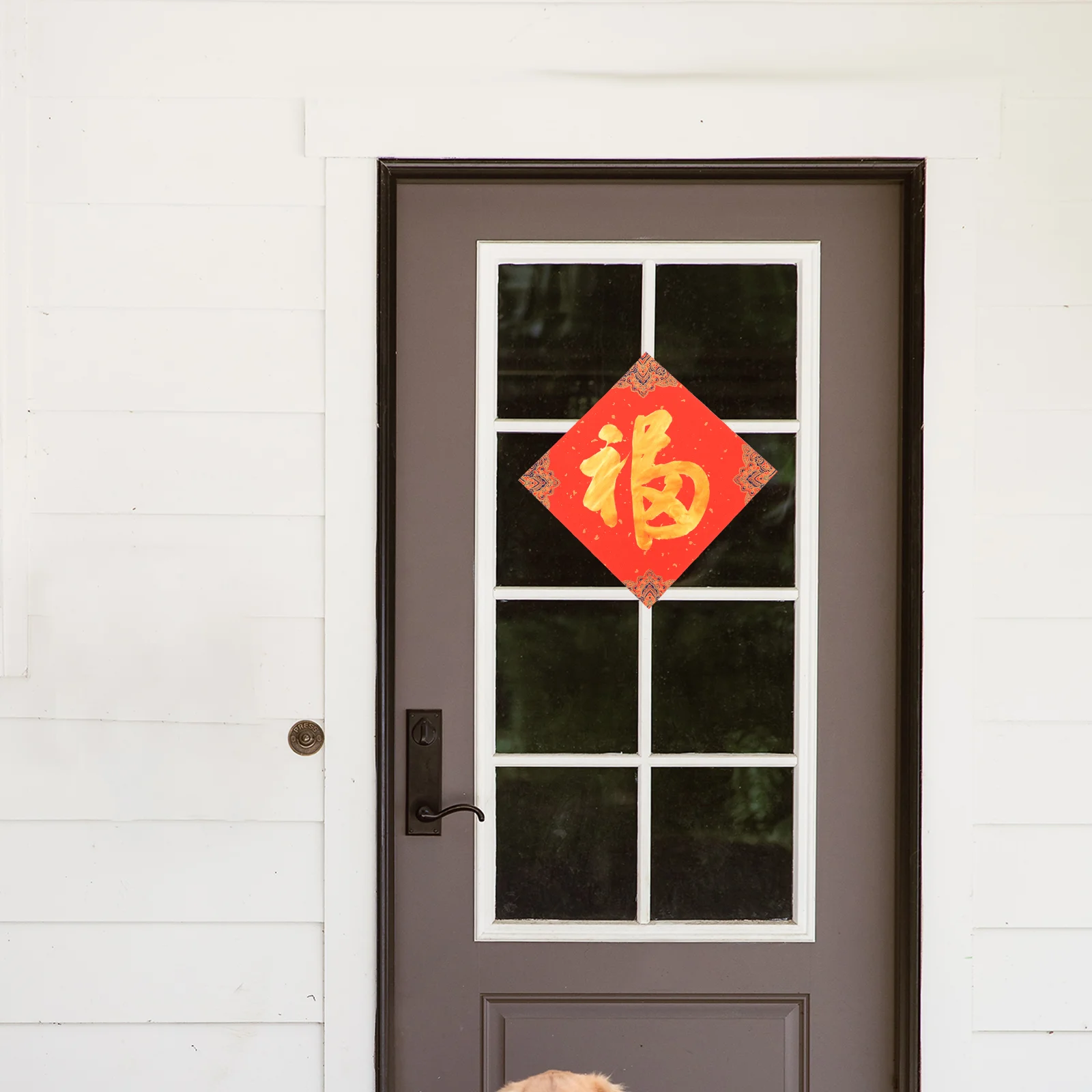 Spring Couplets with The Word "Fu" Duilian Paper Cut Blank Character Red Rice Xuan Festival Chunlian