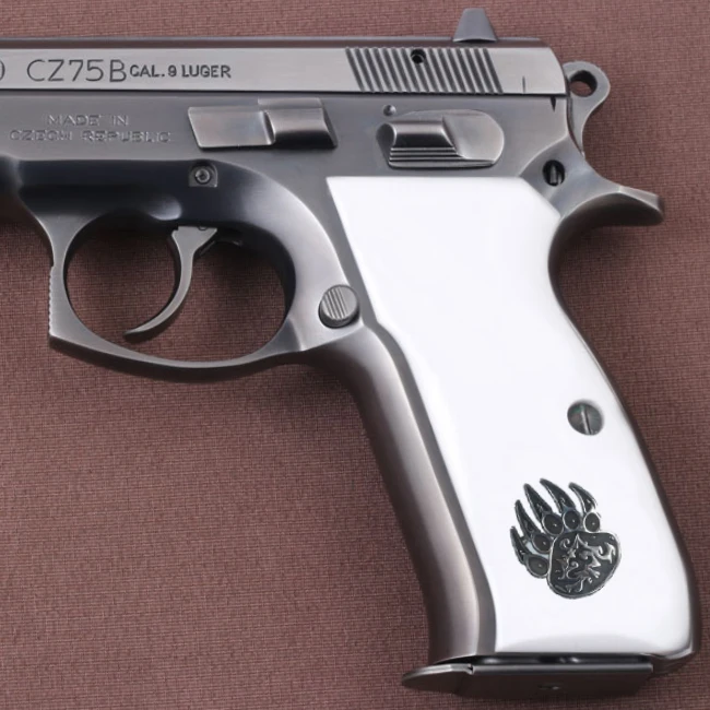 KSD Brand CZ 75, 75B, 75BD, 85 KADET SHADOW1 Compatible White Acrylic Grip