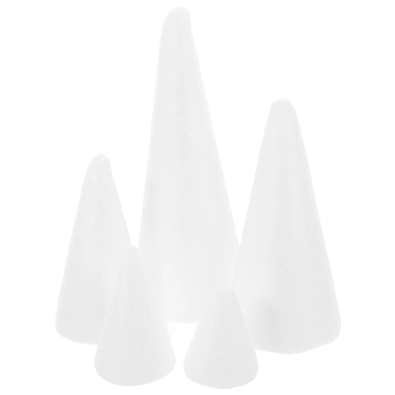 

5pcs Christmas Tree Foam Cones Blank Unfinished Diy Craft Models For Party Wedding Festival Scene Layout Decor Handmade Ornament