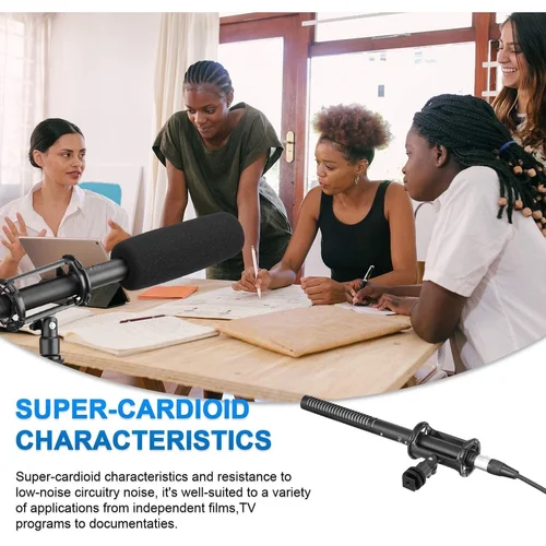 Imagen 2 del producto BOYA-Micrófono de escopeta profesional BY-BM6060, condensador supercardioide para filmación, videocámara DSLR, Canon, Nikon, Sony