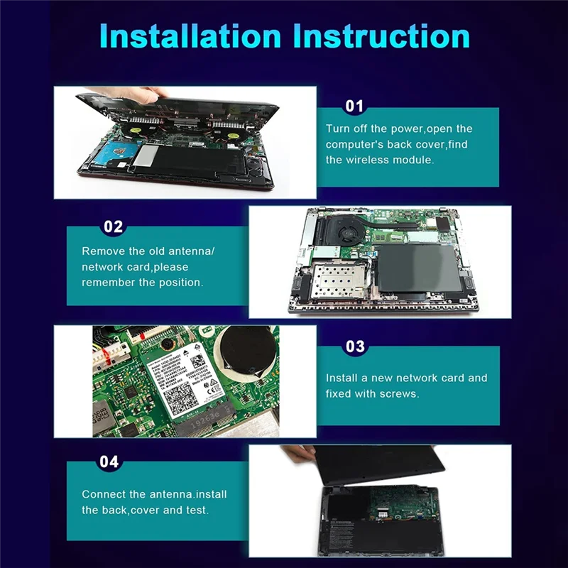 8260 인텔 AC 8260 와이파이 무선 카드 모듈, 8260NGW, 2X 안테나, 2.4G, 5Ghz, 867M 블루투스 4.2, NGFF M.2