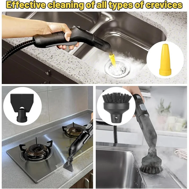 

【Coupon!】Round Brush Joint Brushes Microfibre Cloth Window Squeegee Steam Cleaner Accessories For Karcher SC1 SC2 SC3 SC4 SC5