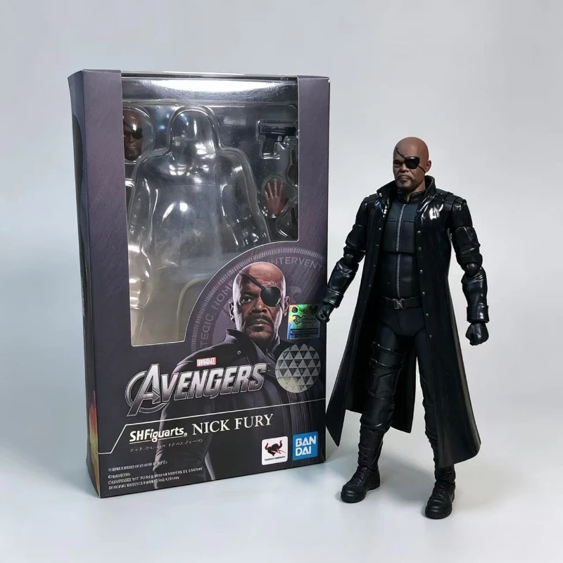 

Brand new in stock original Bandai SHF Marvel SHIELD Director Nick Fury manual model assembled toys collection ornaments holiday