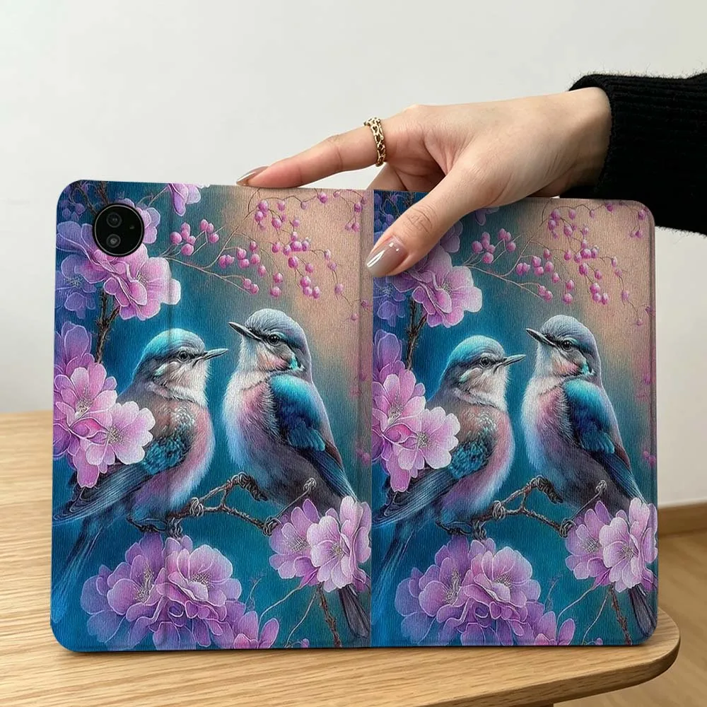 Blue Birds Flowers Pen Tray For Lenovo Xiaoxin Pad Pro Tab P12 P11 11 13 11.2 11.5 10.6 inch K11 Plus Tablet Case