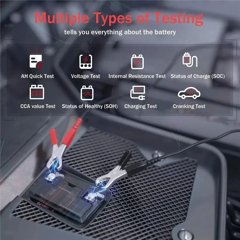 ANCEL BA101 12V Car Battery Tester Analyzer 2000CCA 220AH Charger Battery System Test Car Charging Circuit load Diagnostic Tools