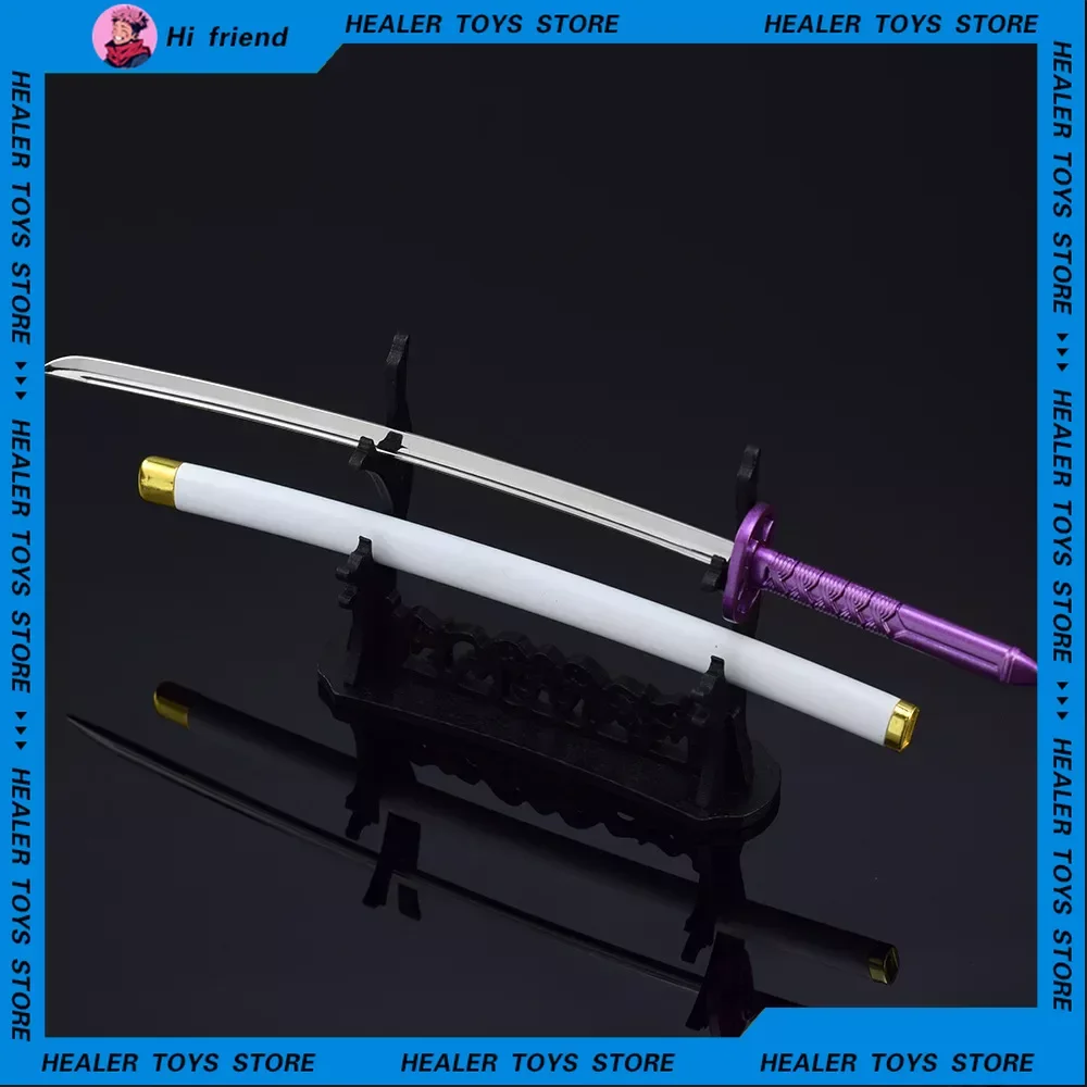 

Bleach Kuchiki Rukia Sode No Shirayuki Japanese Popular Weapon Afro-san 26cm MetalWeapon Model Katana Samurai Sword Gift Toy Boy