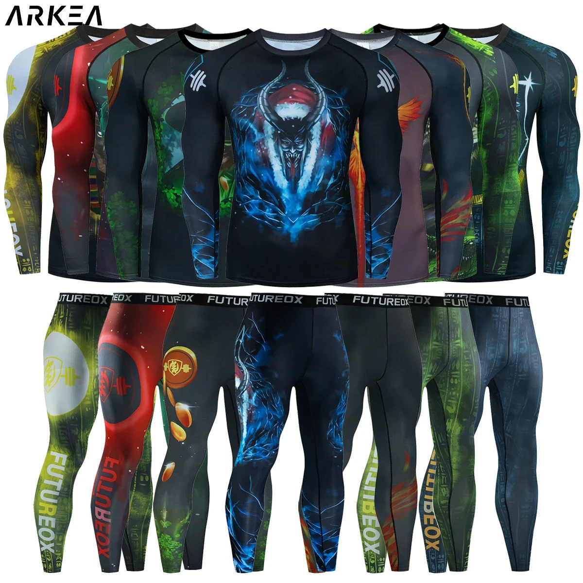

2023 Compression sports tights ​Suit GYM Tight Clothes Yoga Sets Workout Jogging Fitness Clothing Tracksuit Pants Sporting
