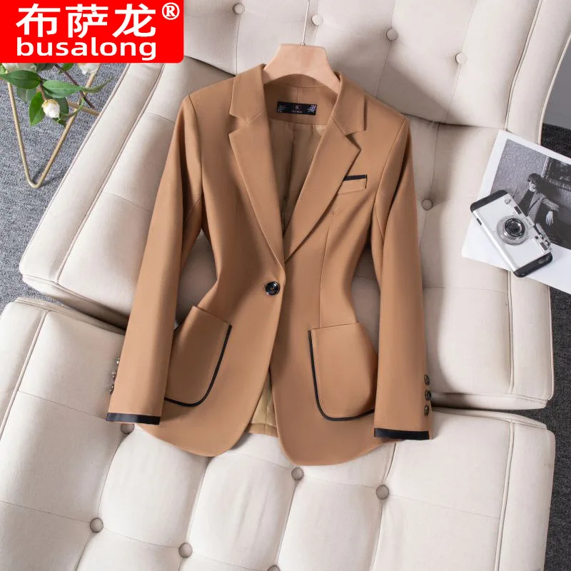 

2025Новый стильный модный костюм, повседневный женский профессиональный пиджак с длинными рукавами, официальная куртка, рабочая одежда8900